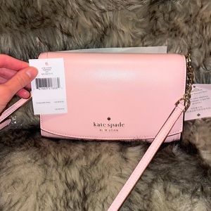 Nwt Kate spade staci small crossbody in light crepe